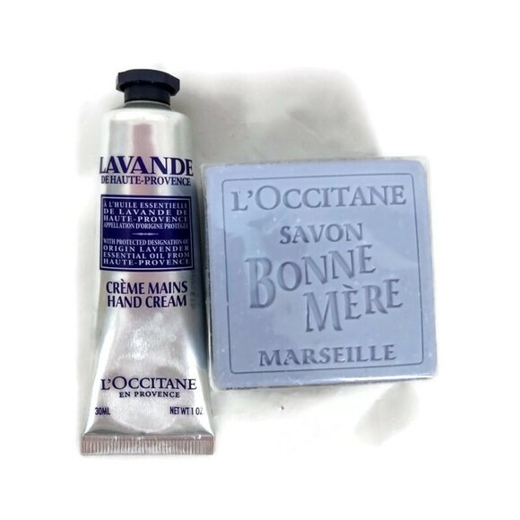 L'Occitane Lavender Hand Cream & Savon Body Soap 30ML X 2 NEW - Picture 1 of 5
